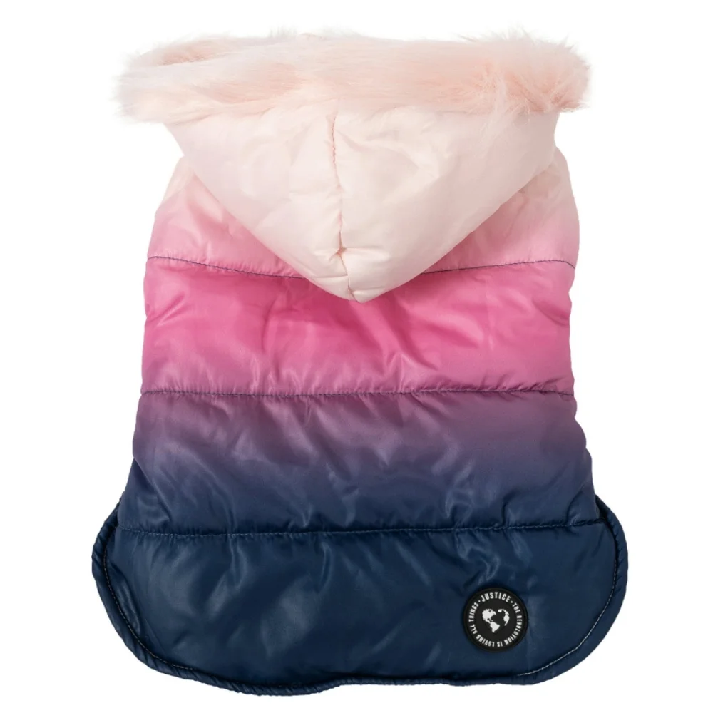 NWT Justice Dog Reversible Puffer Jacket